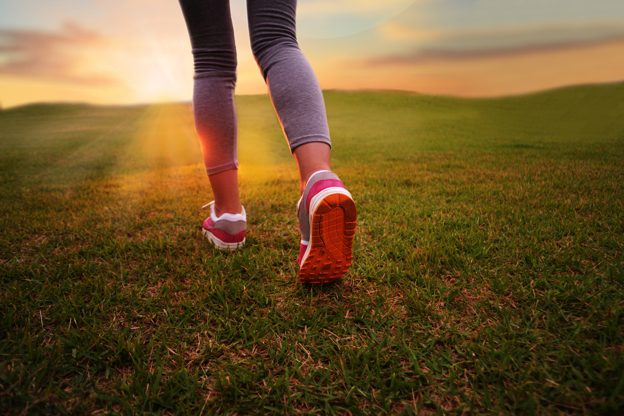 After the closeup view of woman legs