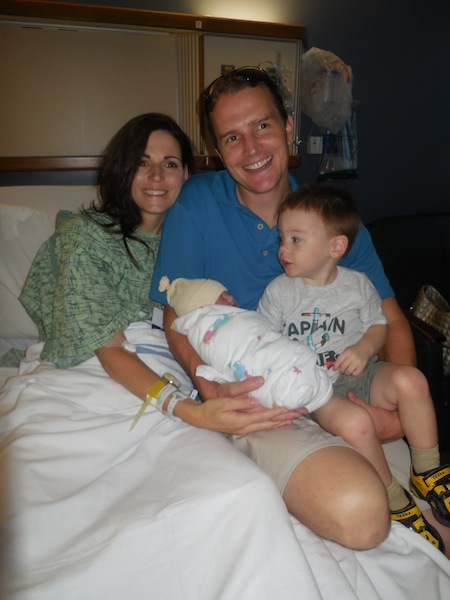 Our first family photo after her birth.