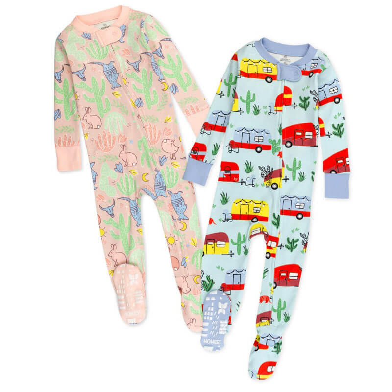 Registry Items Honest Baby Clothing Zipped Pajamas